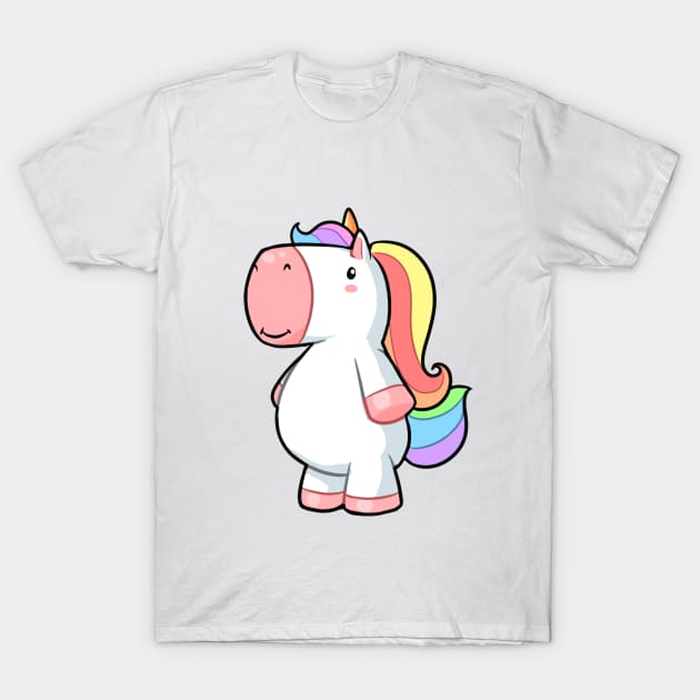 Kawaii unicorn standing T-Shirt by Japanese Designs